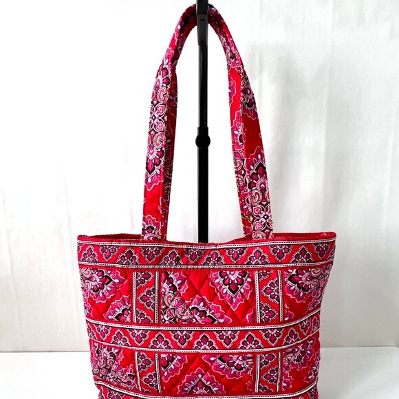 Vera Bradley Small Tic Tack Tote Toggle Frankly Scarlet Bag, with Tags! - Picture 5 of 14